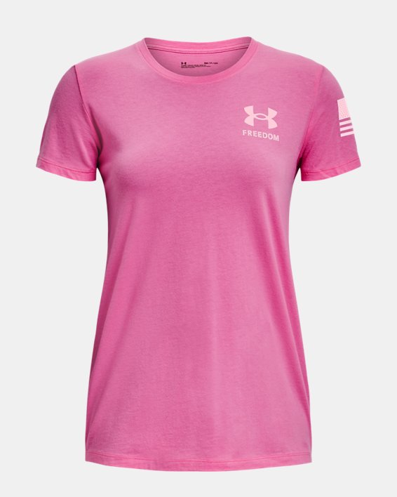 Women's UA Freedom Banner T-Shirt, Pink, pdpMainDesktop image number 4